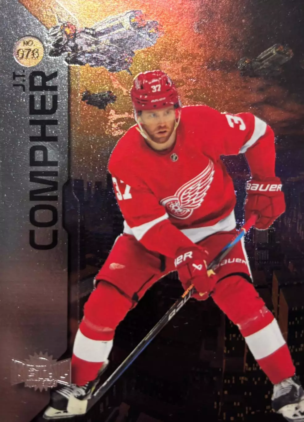 Карточка J.T. Compher-Джей Ти Комфер Detroit Red Wings-Детройт Ред Уингз НХЛ/NHL