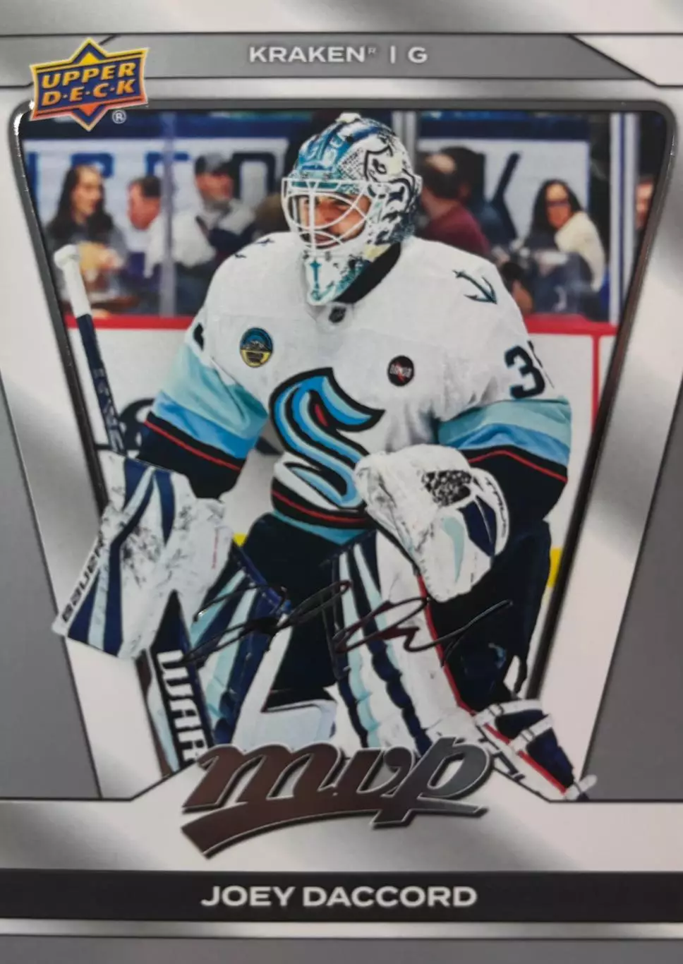 Хоккей. Карточка Joey Daccord-Джоуи Даккор Seattle Kraken - Сиэтл Кракен НХЛ/NHL
