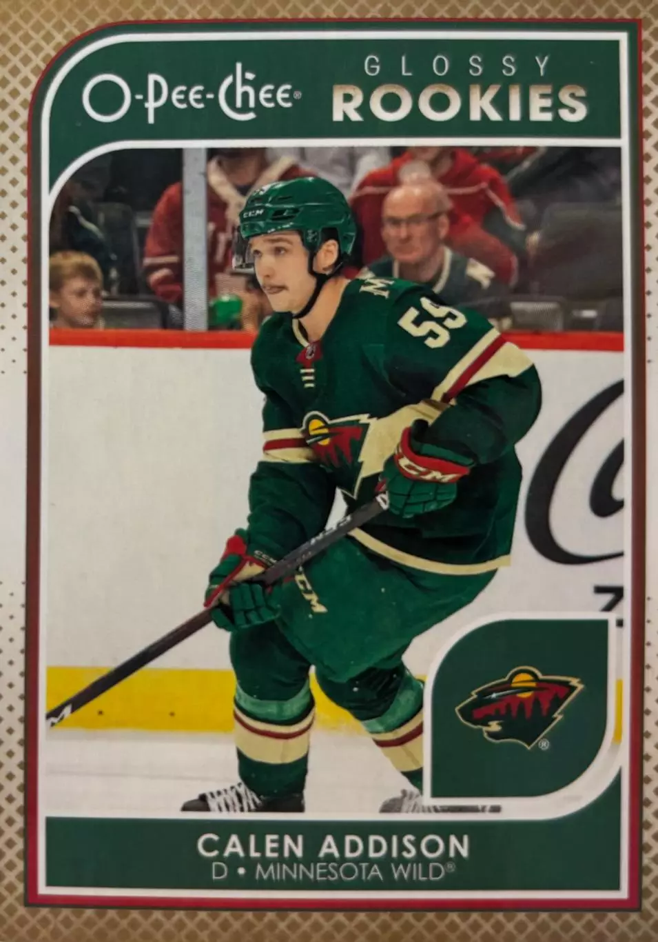 Хоккей. Карточка Calen Addison - Кален Эддисон Minnesota Wild-Миннесота НХЛ-NHL