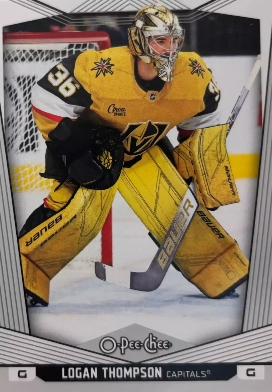 Хоккей. Карточка Logan Thompson-Логан Томпсон Vegas Golden Knights-Вегас НХЛ/NHL