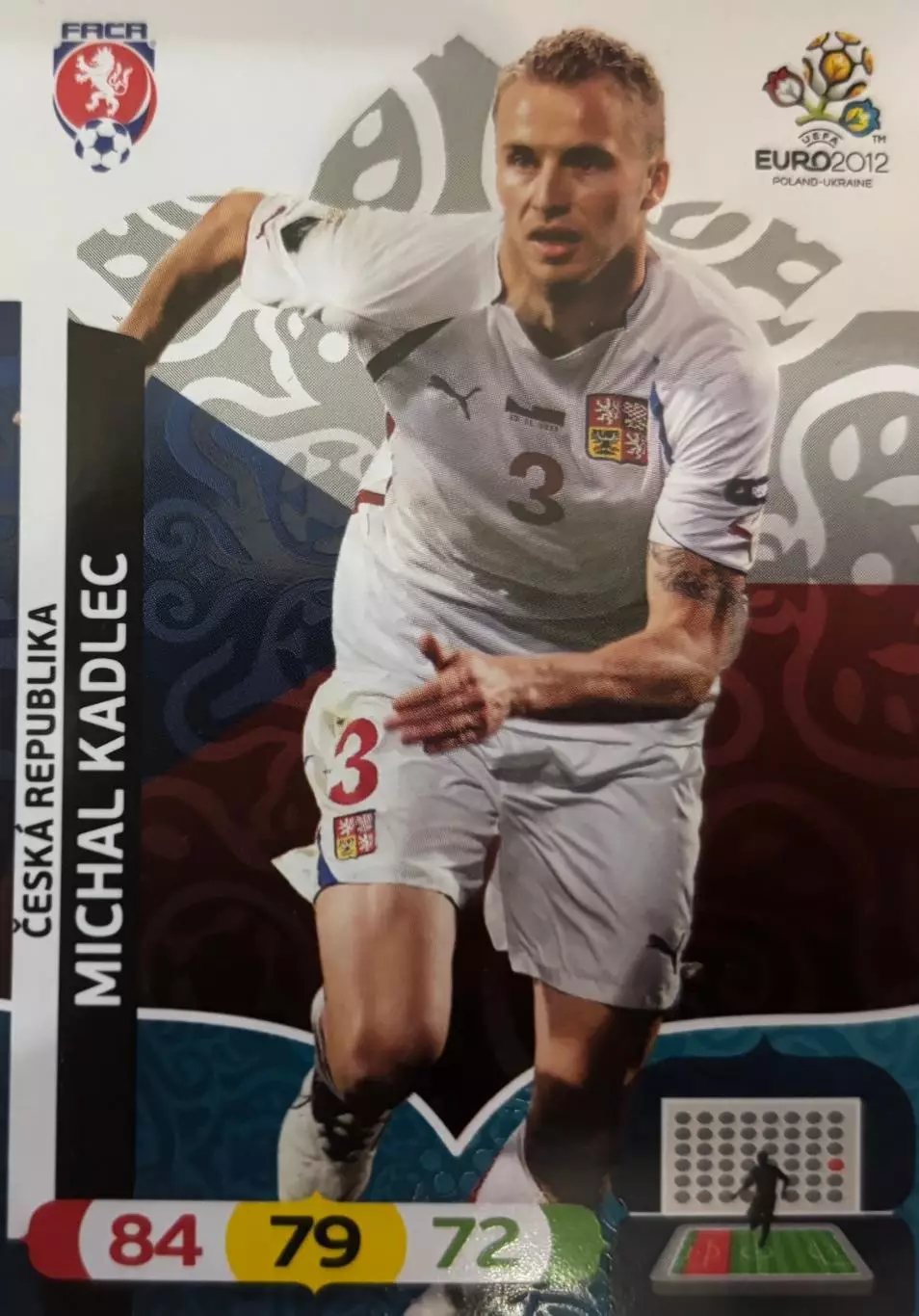 Футбол. Карточка Michal Kadlec/Михал Кадлец (Чехия) Euro/Евро 2012 Panini