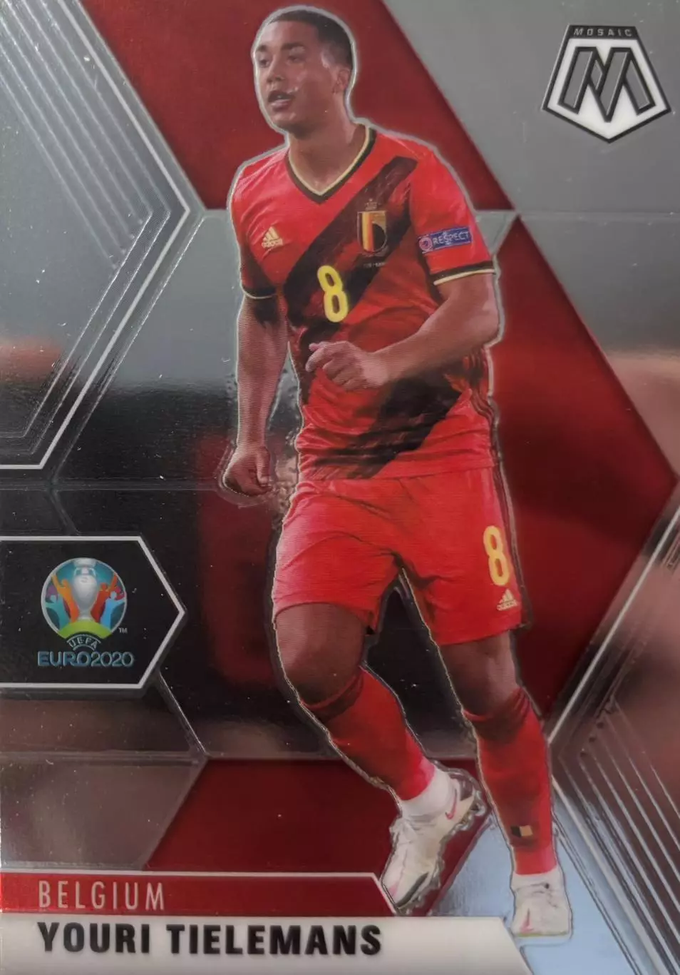 Футбол. Карточка Юри Тилеманс Бельгия, Лестер Сити, Монако Euro/Евро 2020 Panini