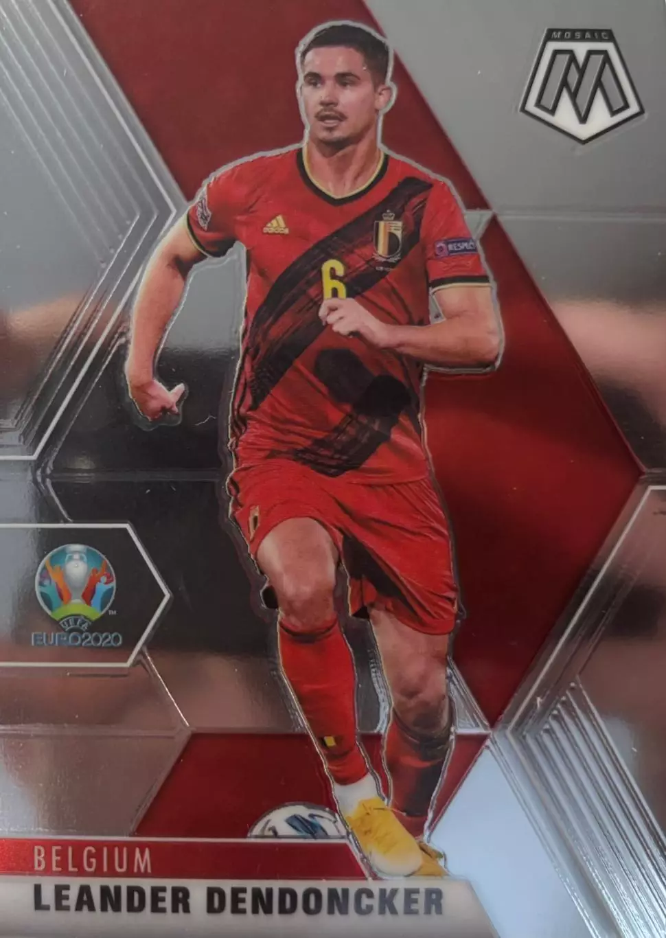 Футбол. Карточка Леандер Дендонкер Бельгия, Астон Вилла Euro/Евро 2020 Panini