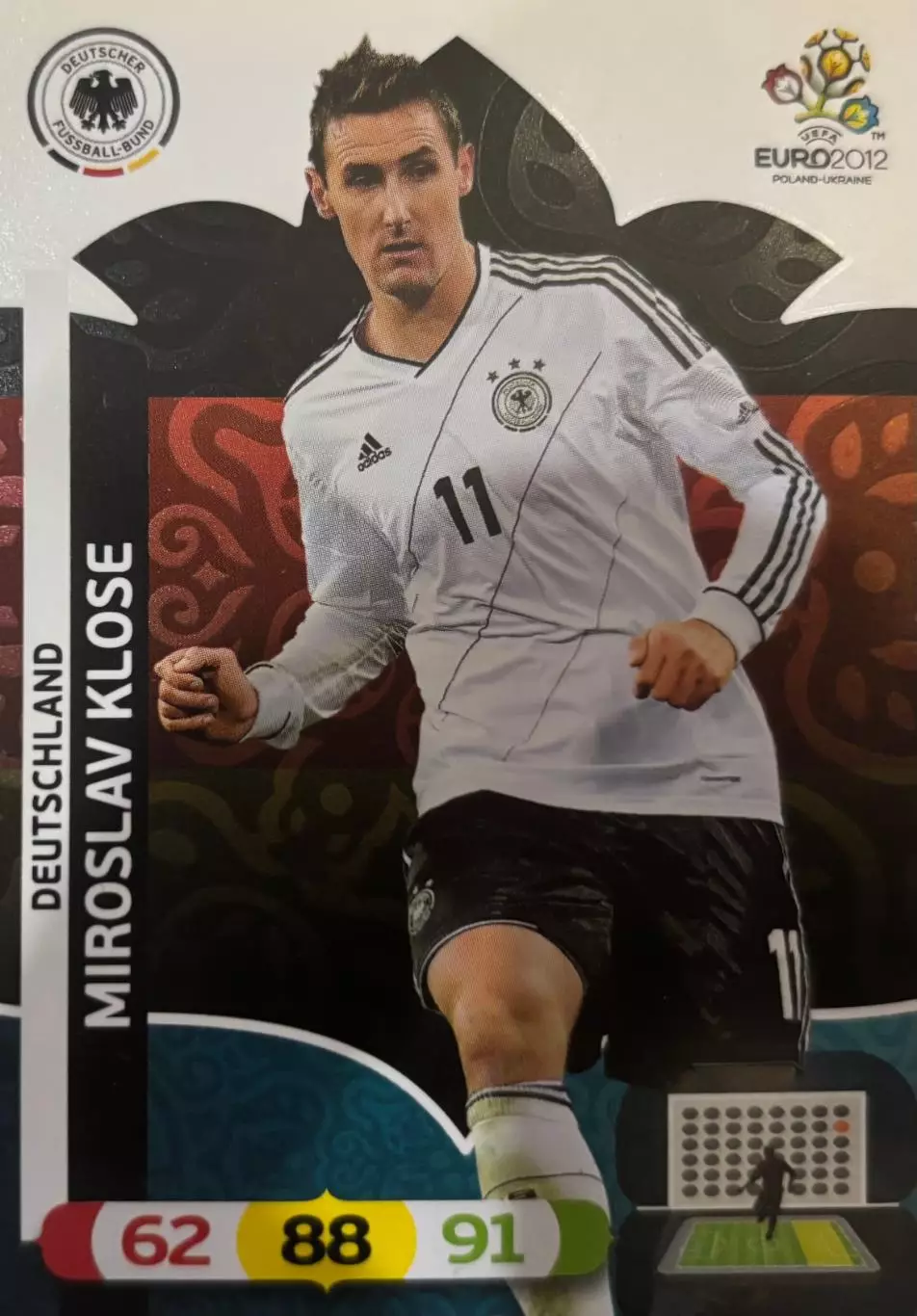 Футбол. Карточка Мирослав Клозе Германия, Лацио, Бавария Euro/Евро 2012 Panini