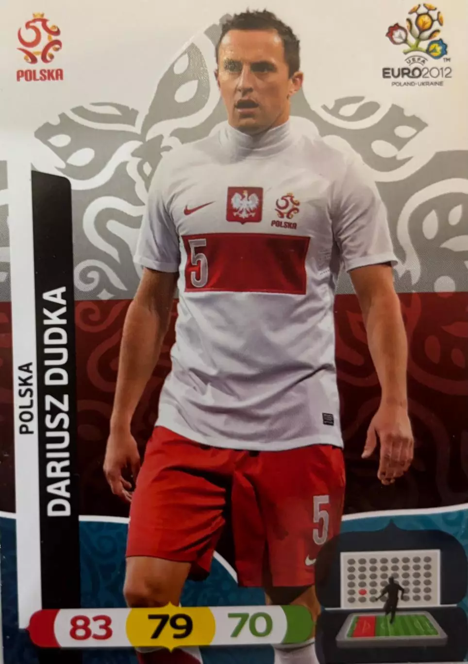 Футбол. Карточка Дариуш Дудка Польша, Осер, Висла Краков Euro/Евро 2012 Panini