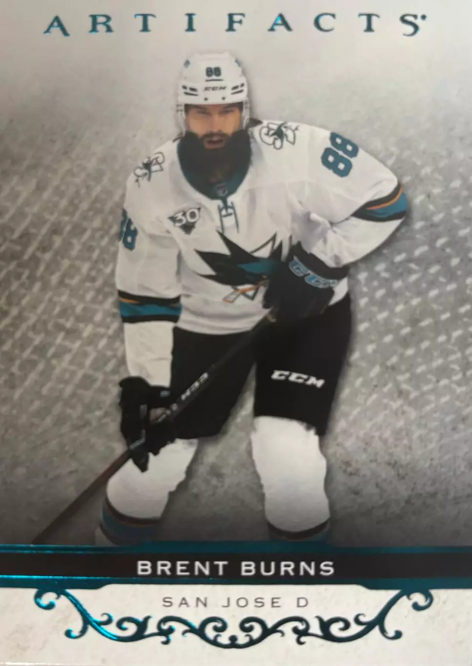 Хоккей. Карточка Brent Burns-Брент Бернс San Jose Sharks/Сан-Хосе Шаркс НХЛ/NHL
