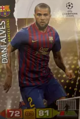 Футбол. Карточка Dani Alves/Дани Алвес Барселона, ПСЖ Лига Чемпионов 2011-12