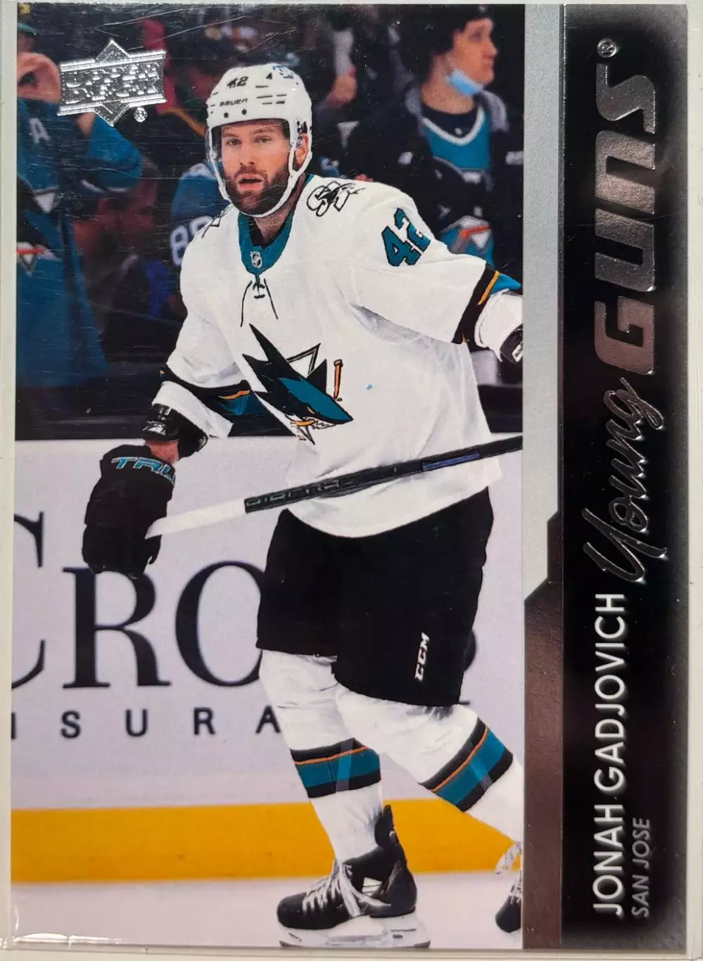 Карточка Jonah Gadjovich - Джона Гаджович San Jose Sharks/Сан-Хосе Шаркс НХЛ/NHL