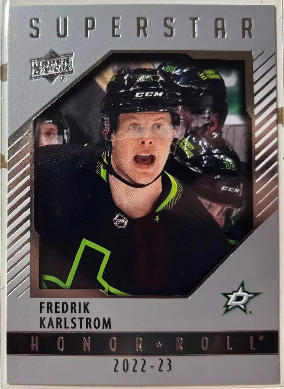 Хоккей. Карточка Fredrik Karlstrom-Фредрик Карлстром Dallas Stars-Даллас НХЛ/NHL