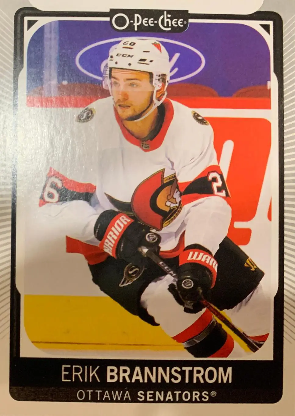 Хоккей. Карточка Erik Brannstrom- Эрик Бреннстрем Ottawa Senators-Оттава НХЛ/NHL