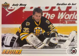 Хоккей. Карточка Andy Moog - Энди Муг Boston Bruins - Бостон Брюинз НХЛ-NHL