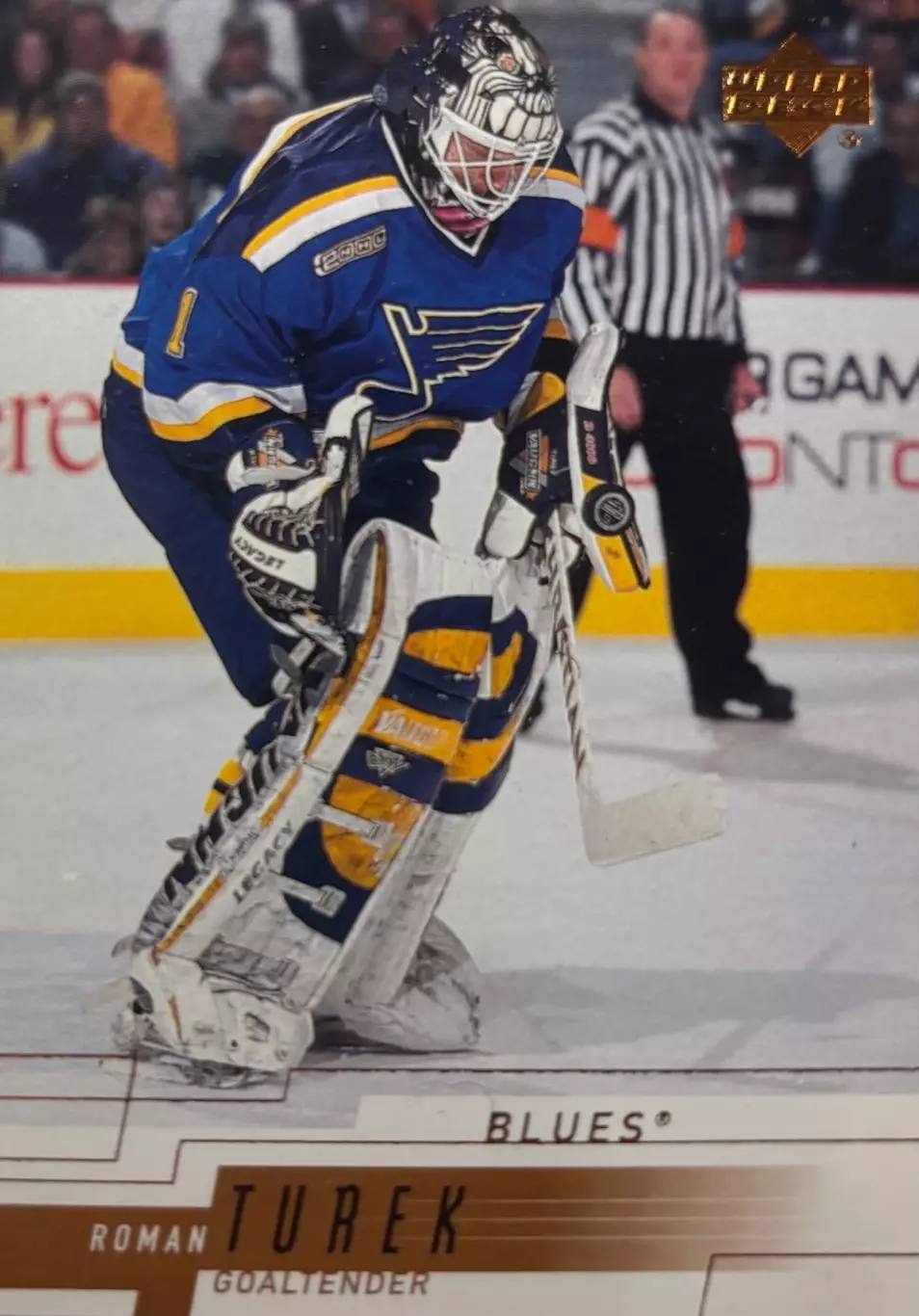 Хоккей. Карточка Roman Turek-Роман Турек St. Louis Blues/Сент-Луис Блюз НХЛ/NHL