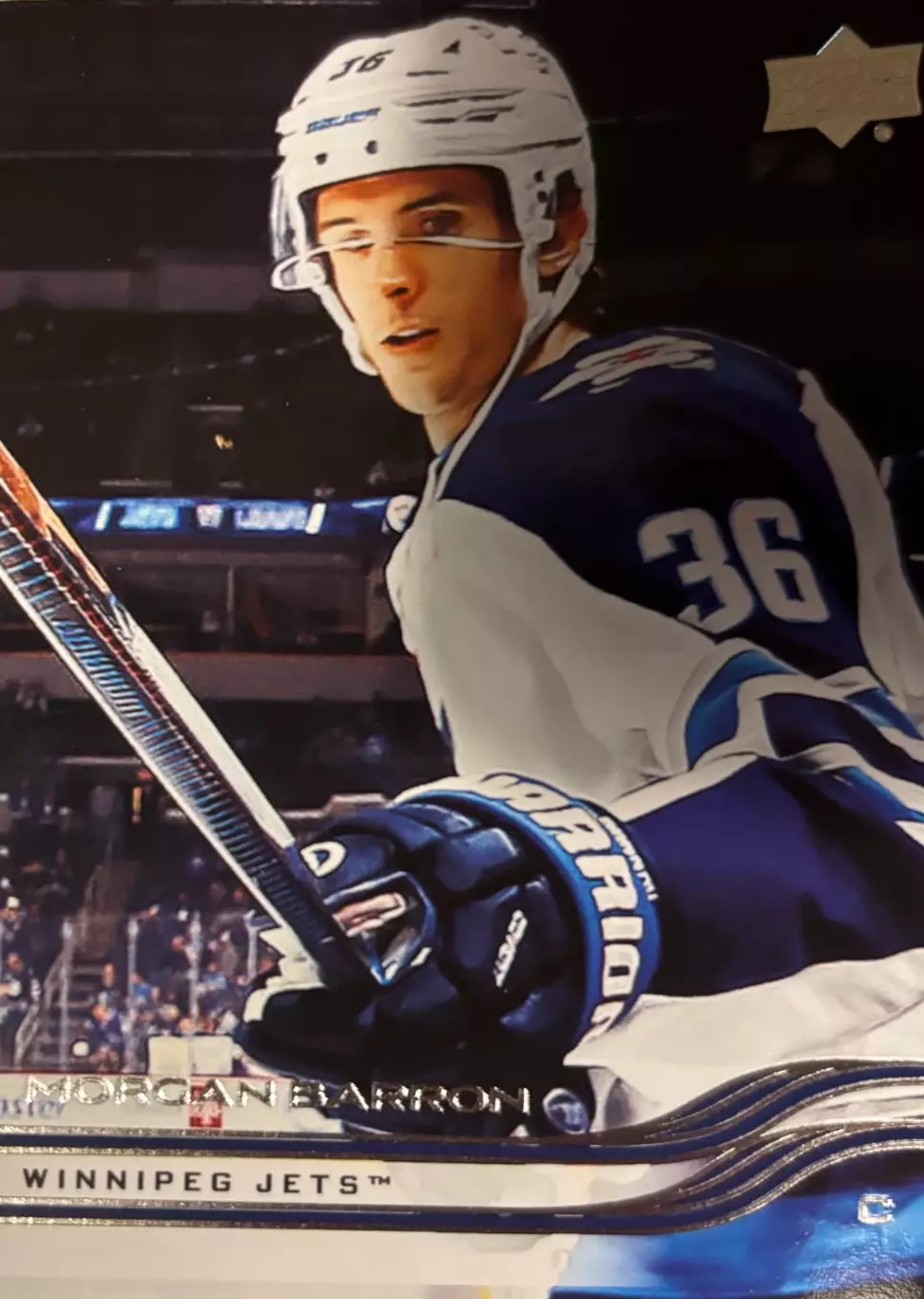 Хоккей Карточка Morgan Barron-Морган Баррон Winnipeg Jets-Виннипег Джетс НХЛ/NHL