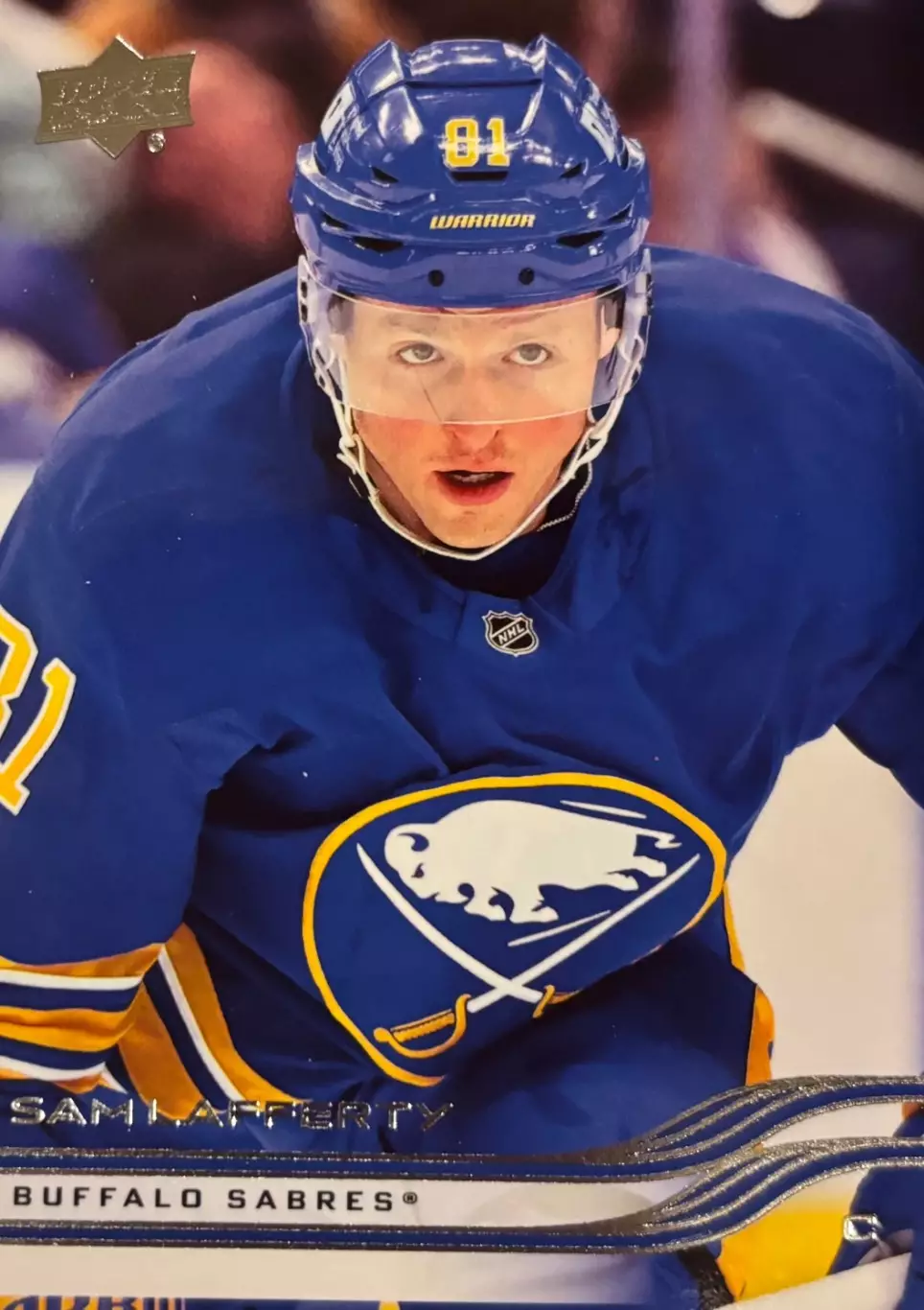 Хоккей. Карточка Sam Lafferty-Сэм Лафферти Buffalo Sabres-Баффало Сейбрз НХЛ/NHL