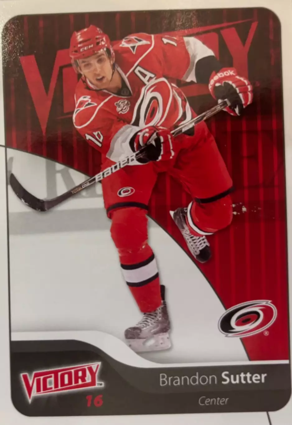 Карточка Brandon Sutter - Брэндон Саттер Carolina Hurricanes - Каролина НХЛ/NHL