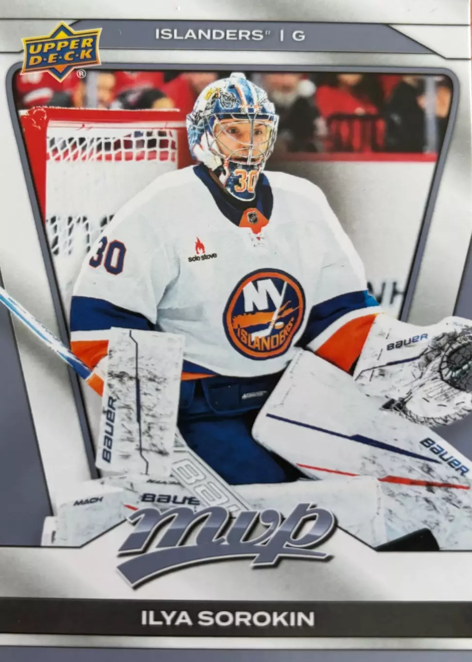 Хоккей. Карточка Илья Сорокин ЦСКА Москва, New York Islanders-Айлендерс НХЛ-КХЛ