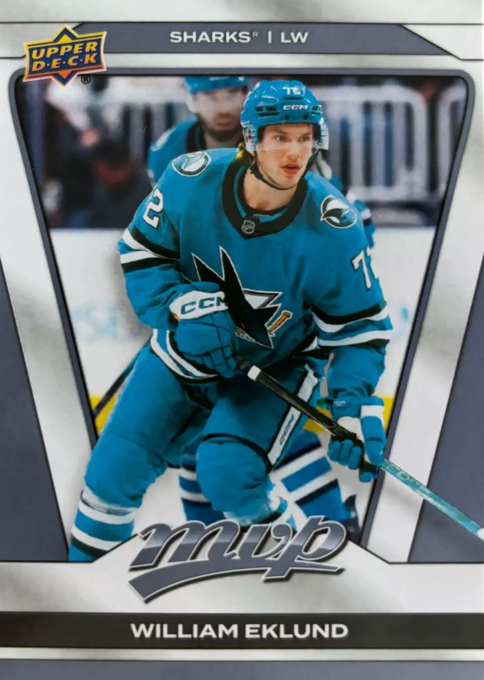 Карточка William Eklund - Вильям Эклунд San Jose Sharks - Сан-Хосе Шаркс НХЛ/NHL