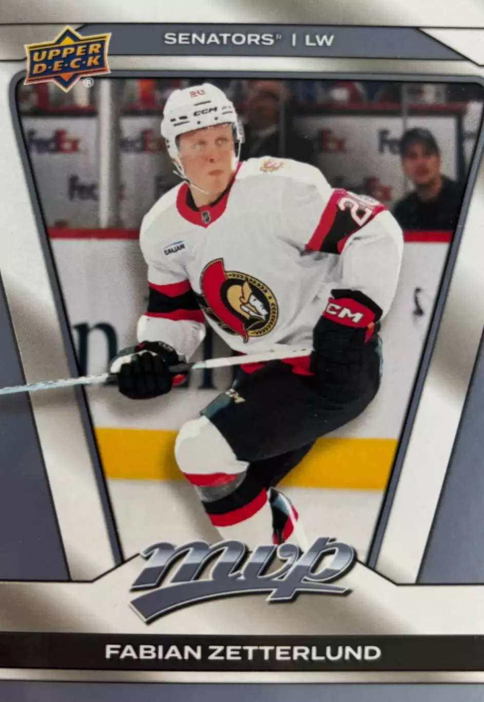 Карточка Fabian Zetterlund - Фабиан Зеттерлунд Ottawa Senators - Оттава НХЛ/NHL