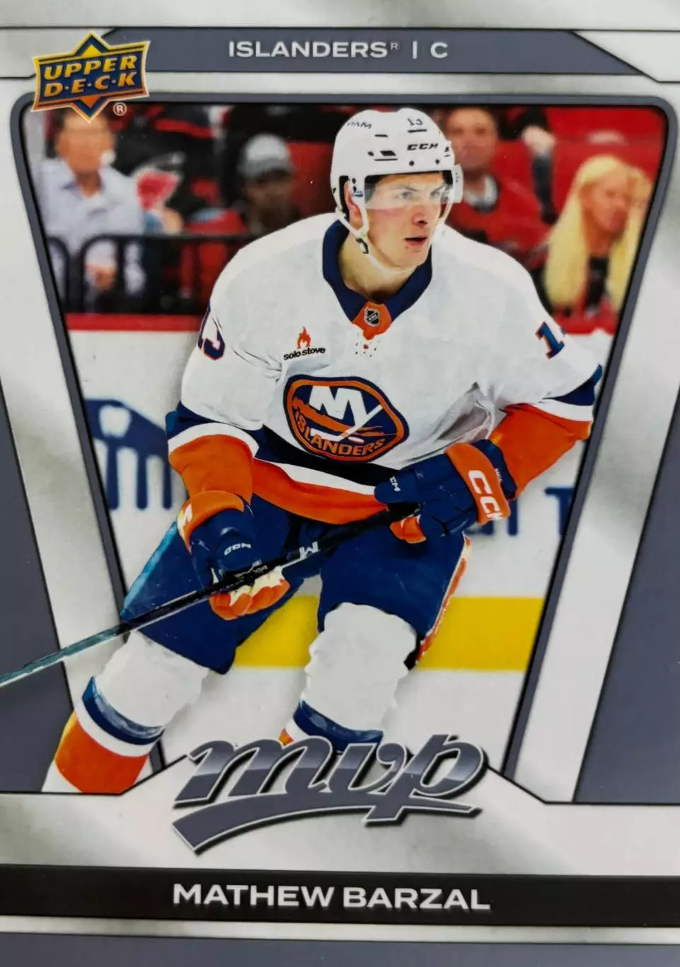 Хоккей. Карточка Mathew Barzal/Мэтью Барзал New York Islanders/Айлендерс НХЛ/NHL