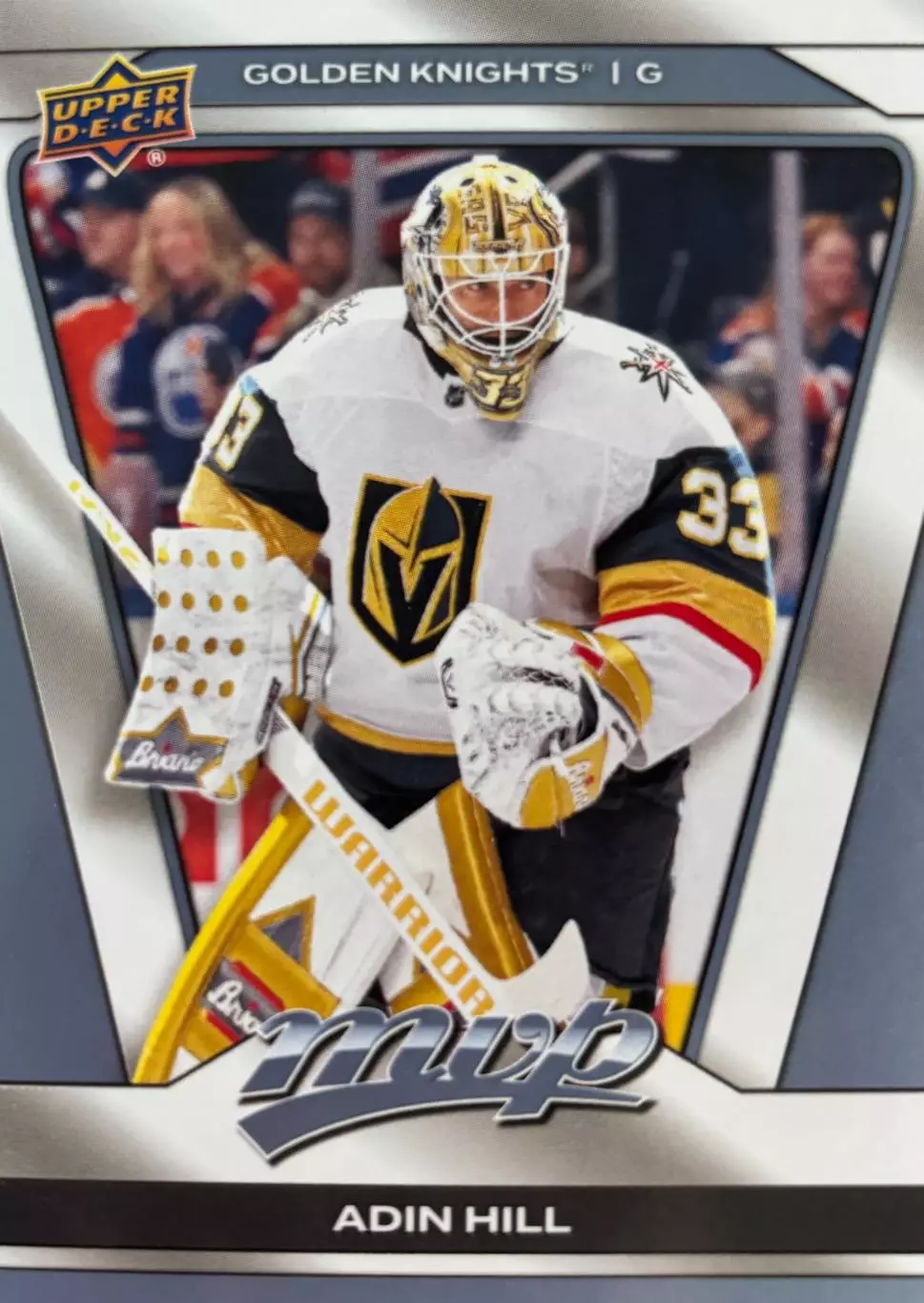 Хоккей. Карточка Adin Hill-Эдин Хилл Vegas Golden Knights-Вегас НХЛ/NHL 2025/26
