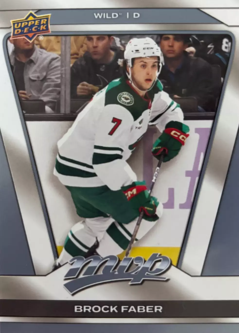 Хоккей. Карточка Brock Faber-Брок Фейбер Minnesota Wild-Миннесота Уайлд НХЛ-NHL