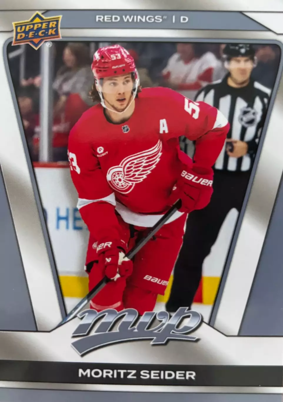 Хоккей. Карточка Moritz Seider-Мориц Зайдер Detroit Red Wings-Детройт НХЛ-NHL