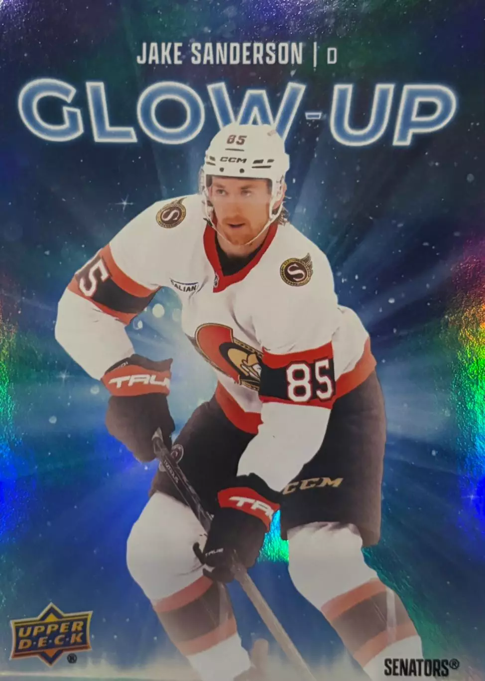 Карточка Jake Sanderson-Джейк Сэндерсон Ottawa Senators-Оттава Сенаторз НХЛ NHL