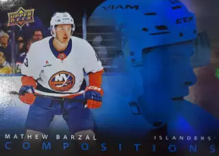 Хоккей. Карточка Mathew Barzal/Мэтью Барзал New York Islanders/Айлендерс НХЛ/NHL