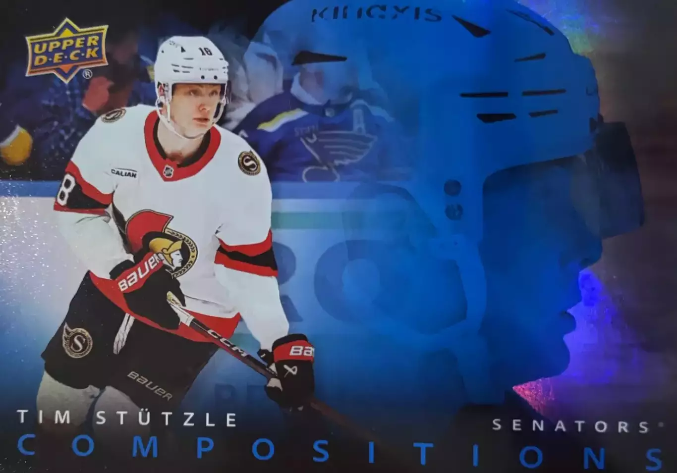 Хоккей. Карточка Tim Stutzle/Тим Штюцле Ottawa Senators/Оттава Сенаторз НХЛ/NHL