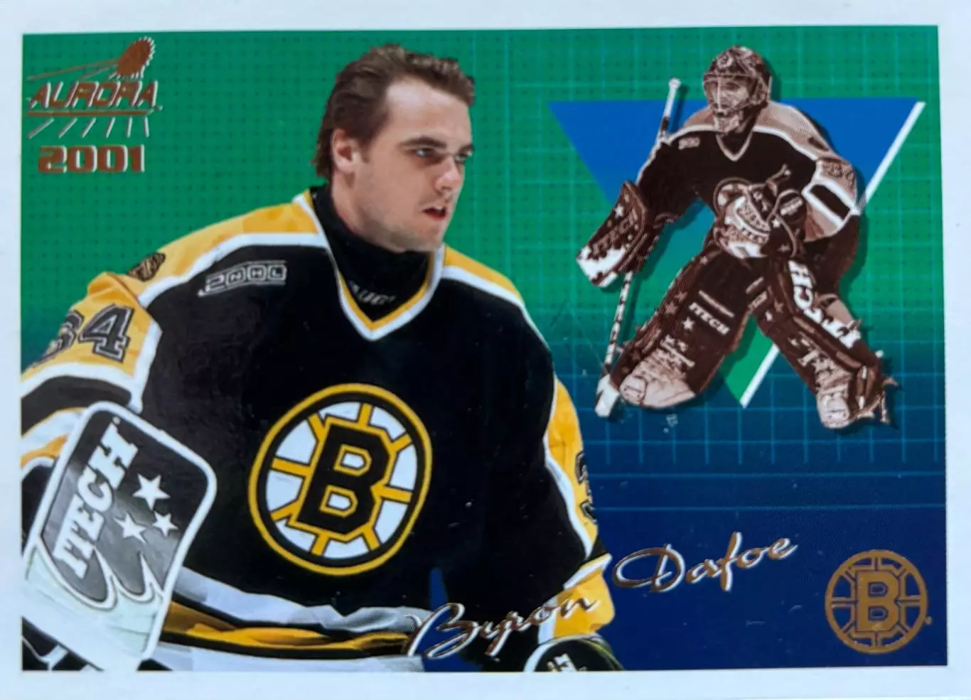 Хоккей. Карточка Byron Dafoe-Байрон Дафо Boston Bruins-Бостон, Авангард НХЛ-NHL