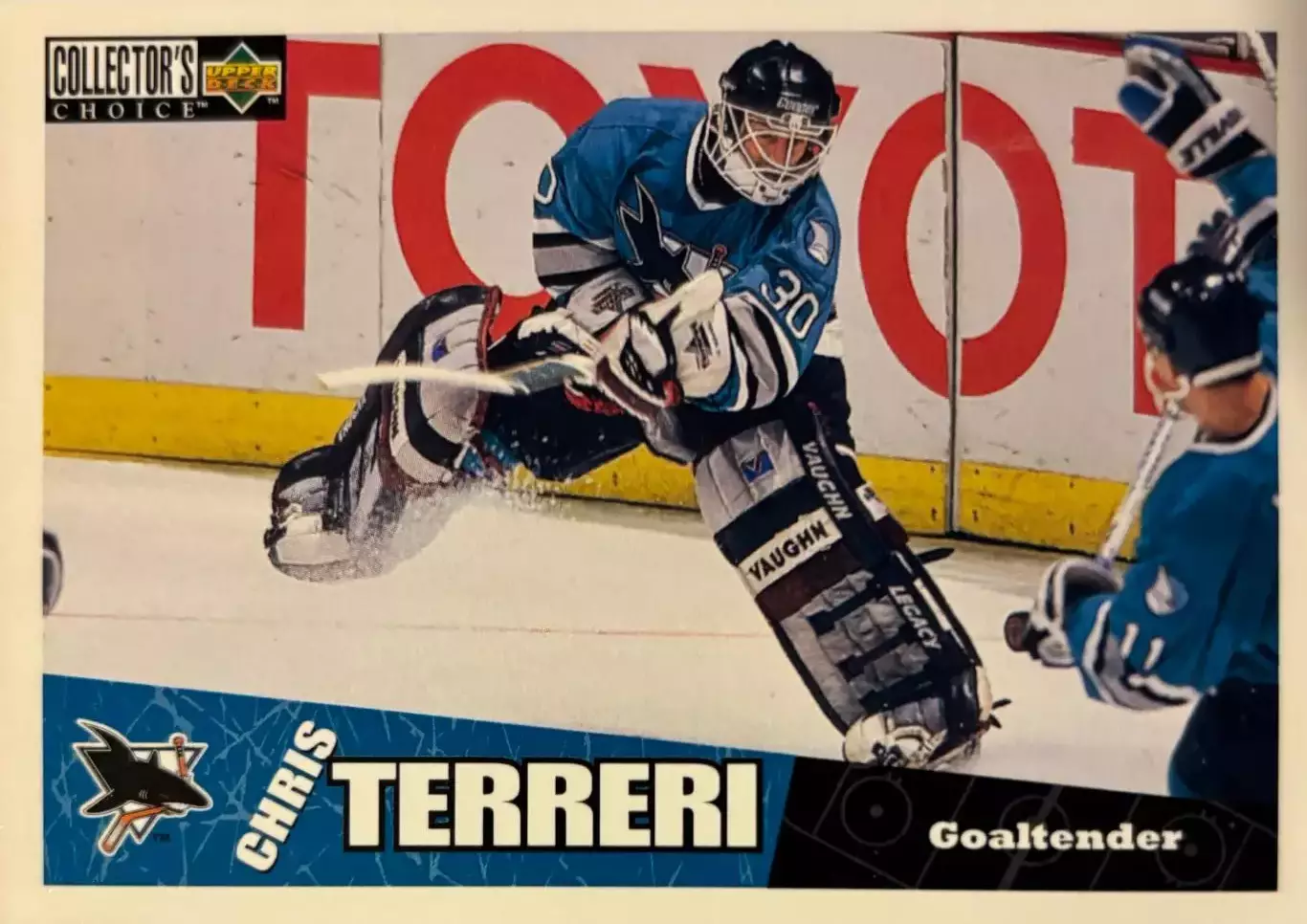 Хоккей. Карточка Chris Terreri - Крис Террери San Jose Sharks/Сан-Хосе НХЛ/NHL