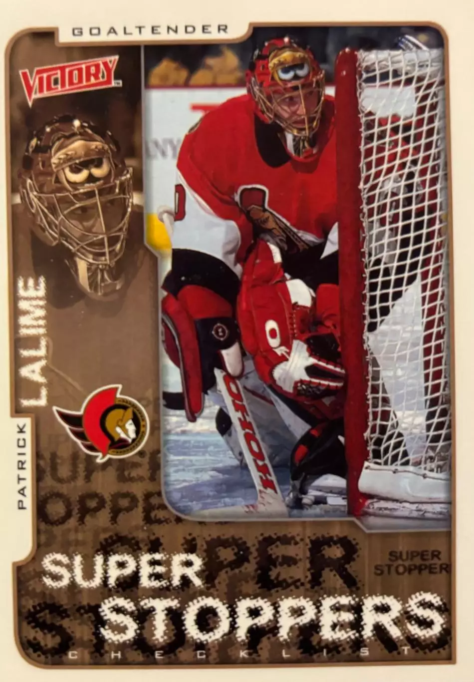 Хоккей. Карточка Patrick Lalime - Патрик Лалим Ottawa Senators - Оттава НХЛ/NHL