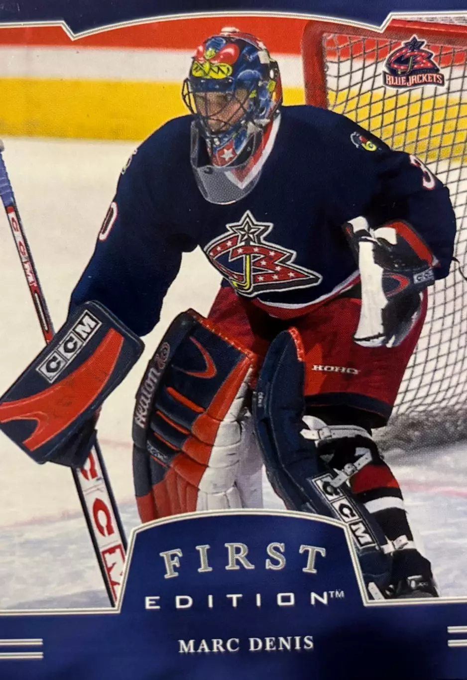 Хоккей. Карточка Marc Denis - Марк Дени Columbus Blue Jackets - Коламбус НХЛ NHL