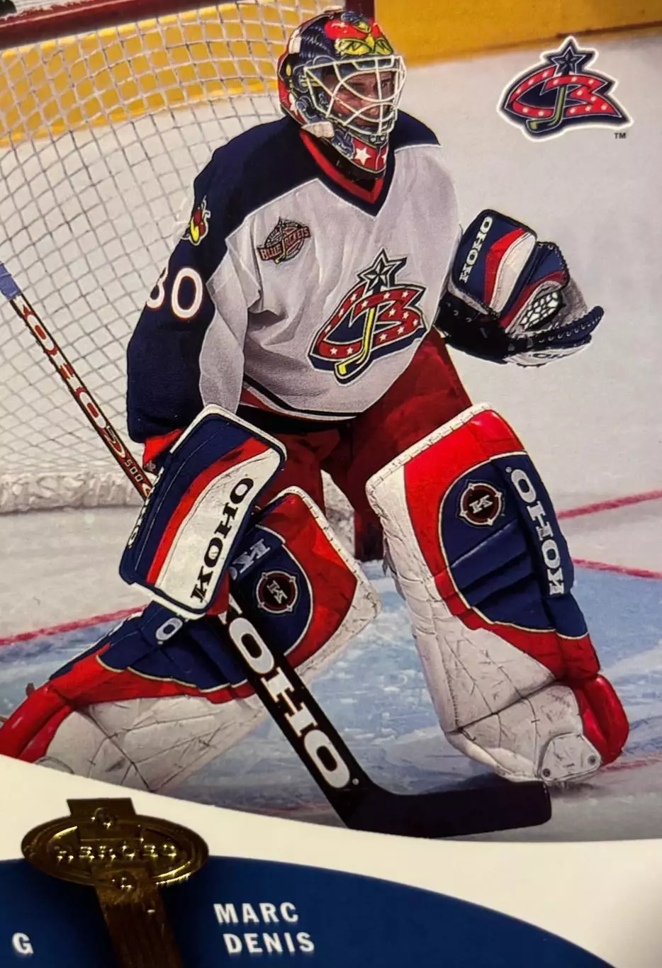 Хоккей. Карточка Marc Denis - Марк Дени Columbus Blue Jackets - Коламбус НХЛ NHL