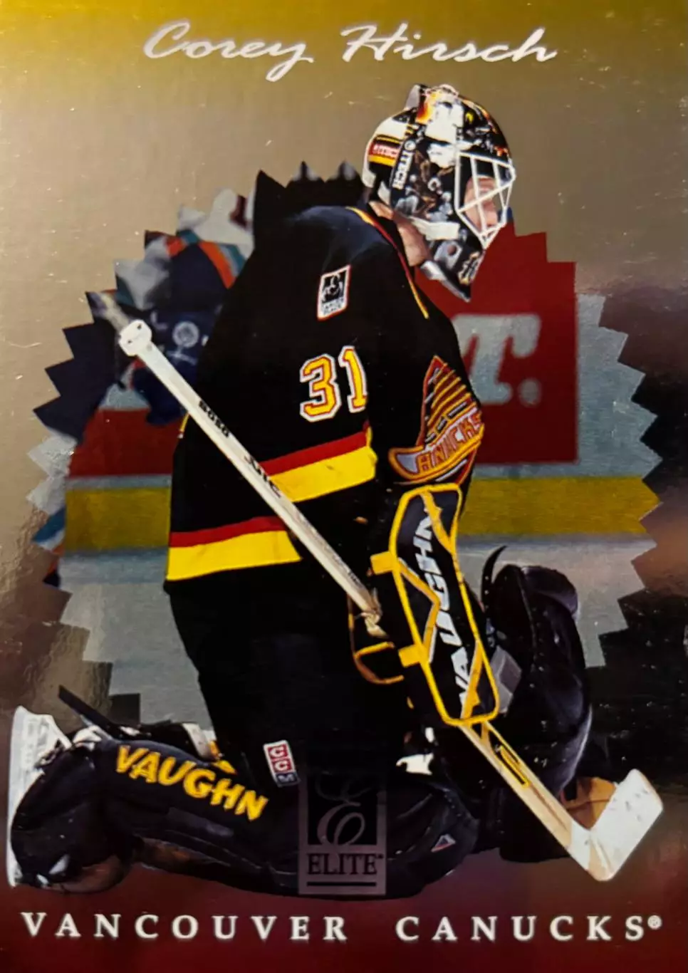 Хоккей. Карточка Corey Hirsch - Кори Хирш Vancouver Canucks - Ванкувер НХЛ/NHL