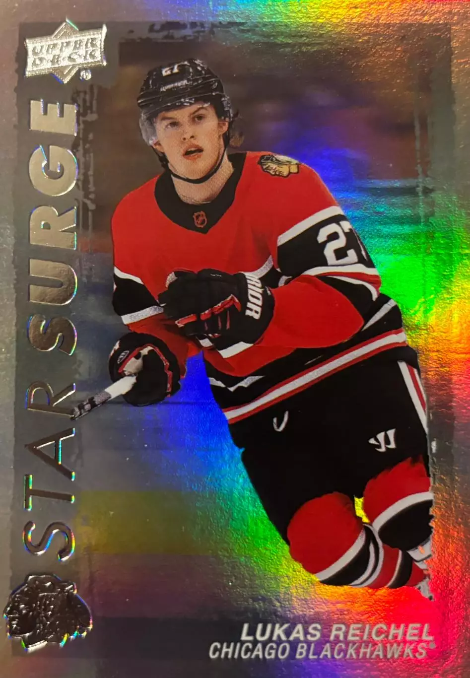 Хоккей. Карточка Lukas Reichel-Лукас Райхель Chicago Blackhawks - Чикаго НХЛ-NHL
