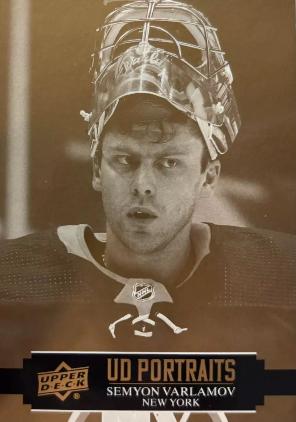 Хоккей. Карточка Семен Варламов New York Islanders, Локомотив Ярославль НХЛ-КХЛ