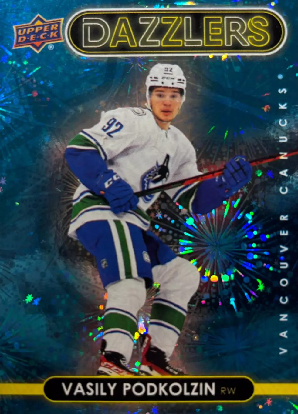 Хоккей. Карточка Василий Подколзин Vancouver Canucks / Ванкувер, СКА НХЛ/NHL/КХЛ