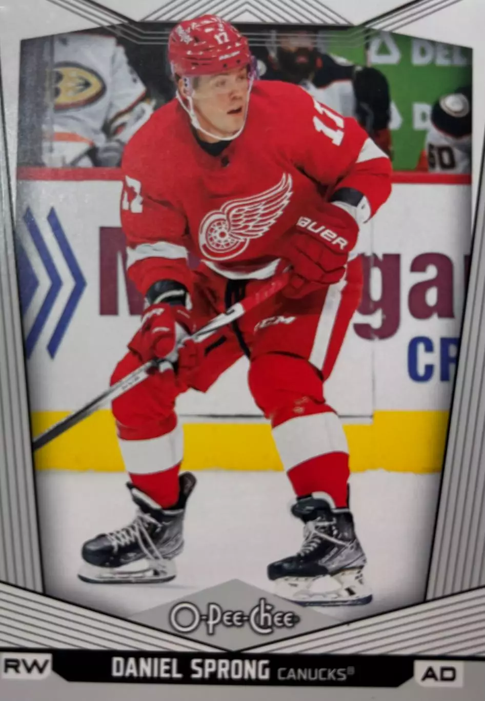 Карточка Даниэль Спронг Detroit Red Wings-Детройт, ЦСКА, Автомобилист НХЛ/NHL