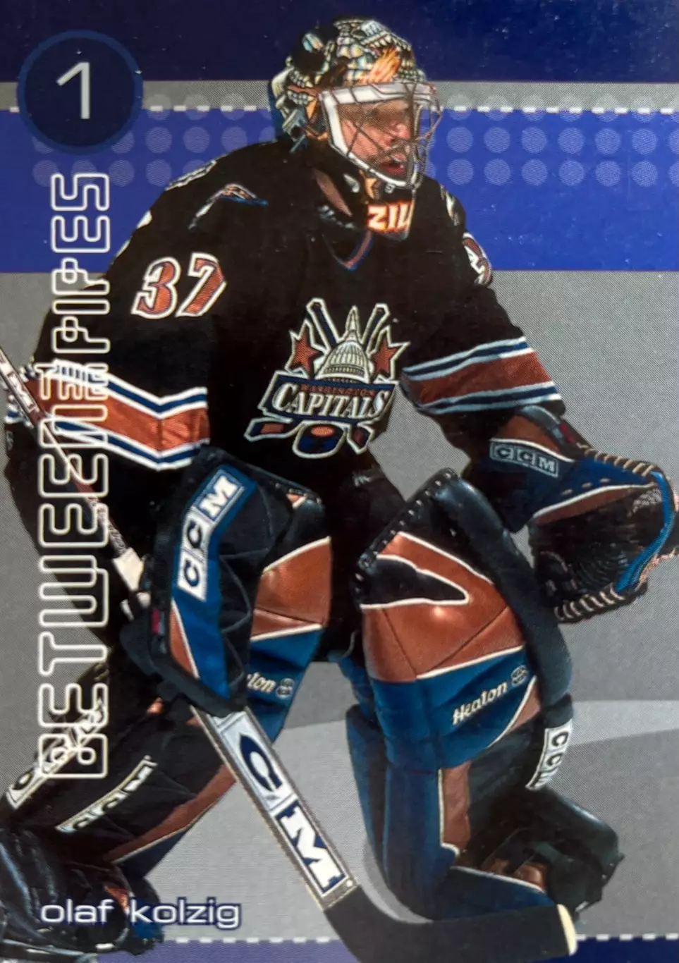Хоккей. Карточка Olaf Kolzig - Олаф Колциг Washington Capitals-Вашингтон НХЛ-NHL