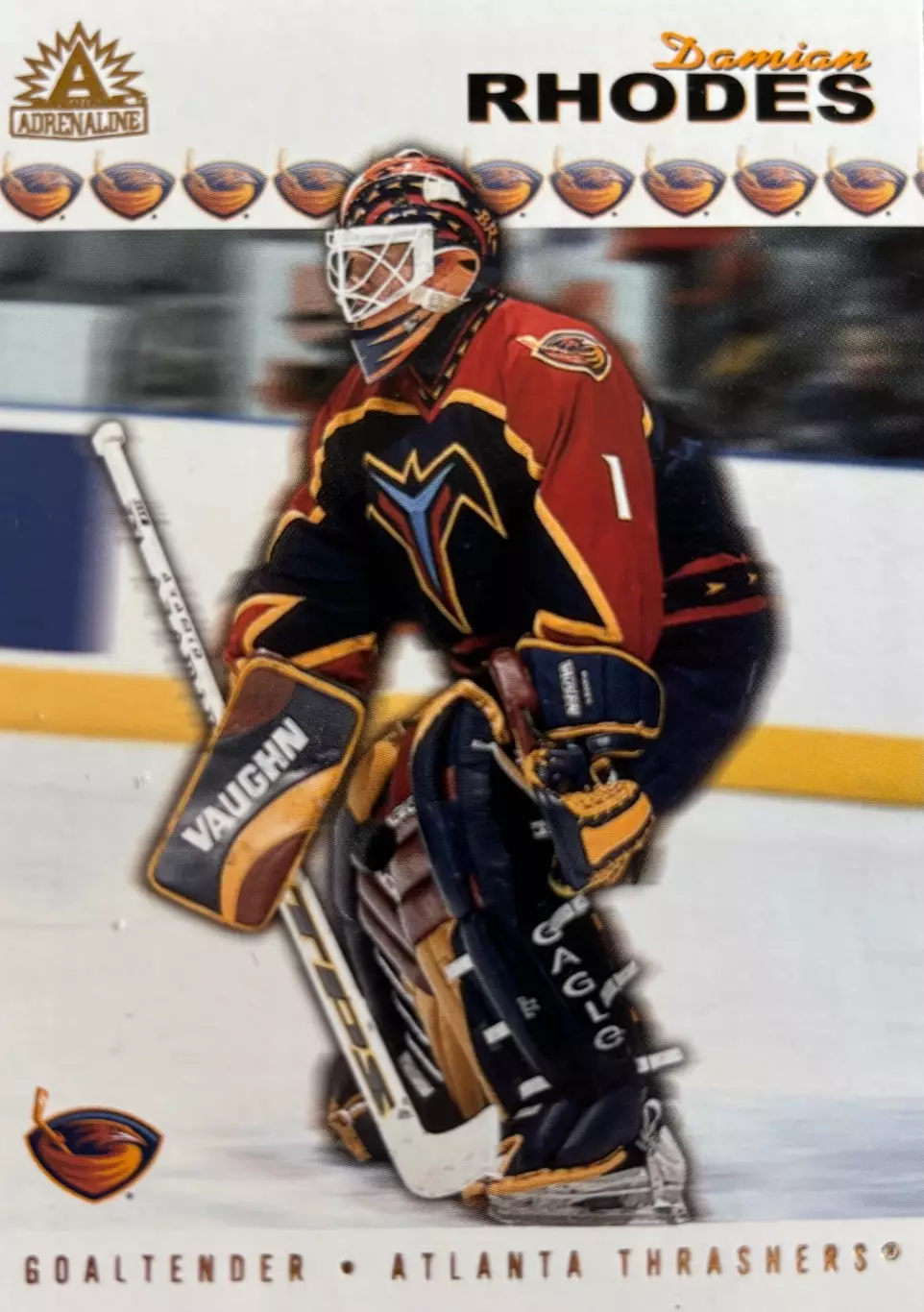 Хоккей. Карточка Damian Rhodes-Дэмиан Роудз Atlanta Thrashers - Атланта НХЛ/NHL