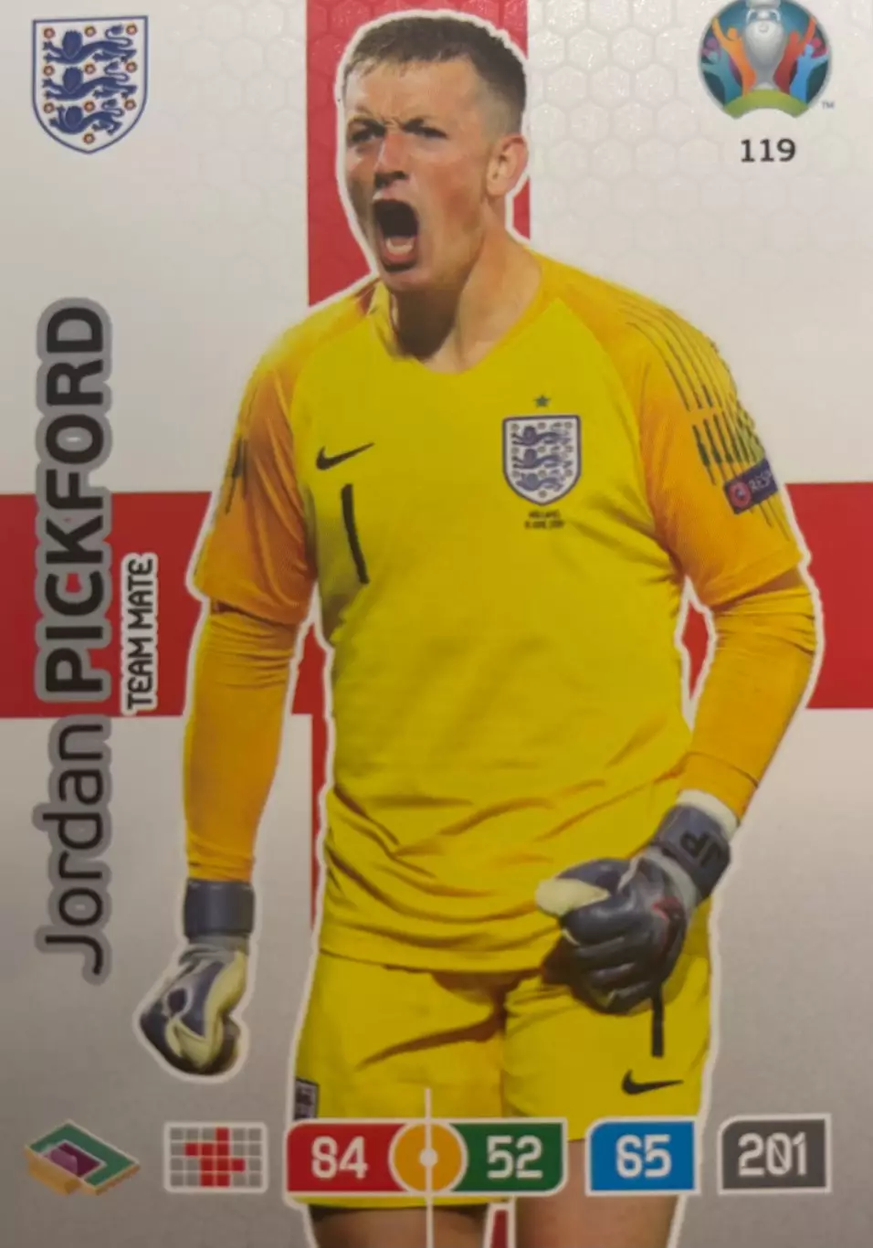 Футбол. Карточка Jordan Pickford/Джордан Пикфорд Англия, Эвертон Евро/Euro 2020