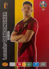 Футбол. Карточка Леандер Дендонкер Бельгия, Астон Вилла Euro/Евро 2020 Panini