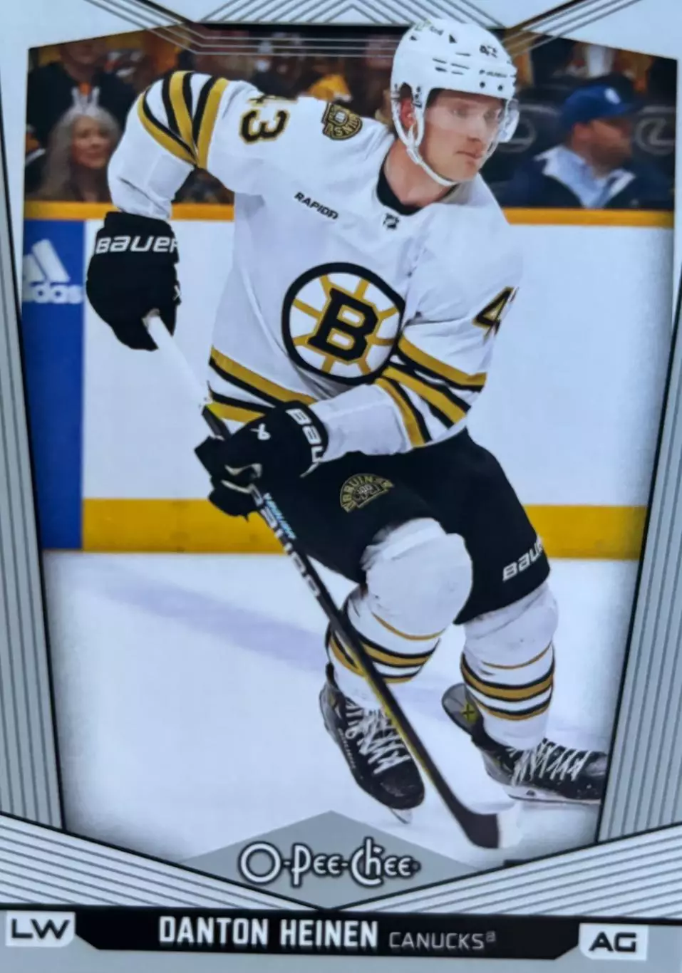 Хоккей. Карточка Danton Heinen-Дэнтон Хайнен Boston Bruins-Бостон Брюинз НХЛ/NHL