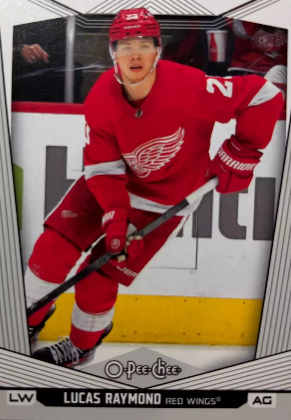 Хоккей. Карточка Lucas Raymond - Лукас Рэймонд Detroit Red Wings-Детройт НХЛ/NHL