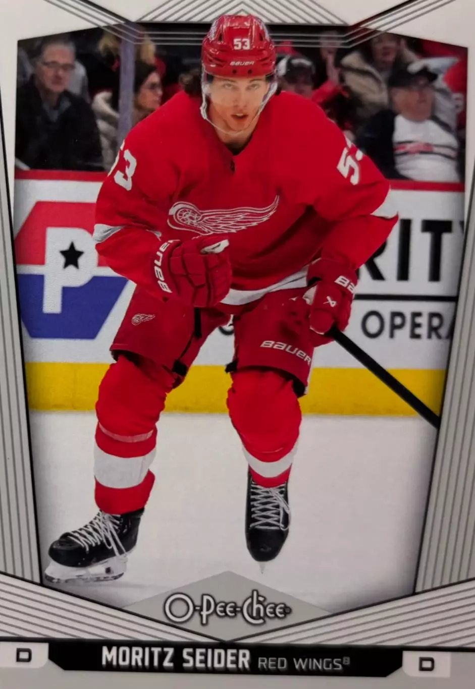 Хоккей. Карточка Moritz Seider-Мориц Зайдер Detroit Red Wings-Детройт НХЛ NHL