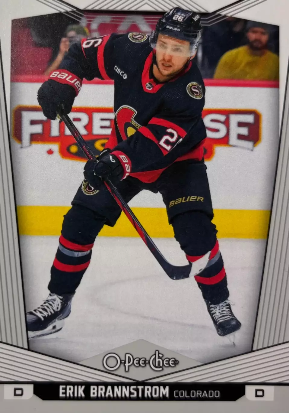 Хоккей. Карточка Erik Brannstrom-Эрик Бреннстрем Ottawa Senators-Оттава НХЛ/NHL