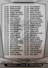 Хоккей. Карточка Checklist/Чеклист коллекции 2024-2025 O-Pee-Chee Hockey НХЛ/NHL