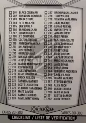 Хоккей. Карточка Checklist/Чеклист коллекции 2024-2025 O-Pee-Chee Hockey НХЛ-NHL
