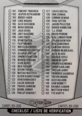 Хоккей. Карточка Checklist/Чеклист коллекции 2024-2025 O-Pee-Chee Hockey НХЛ NHL